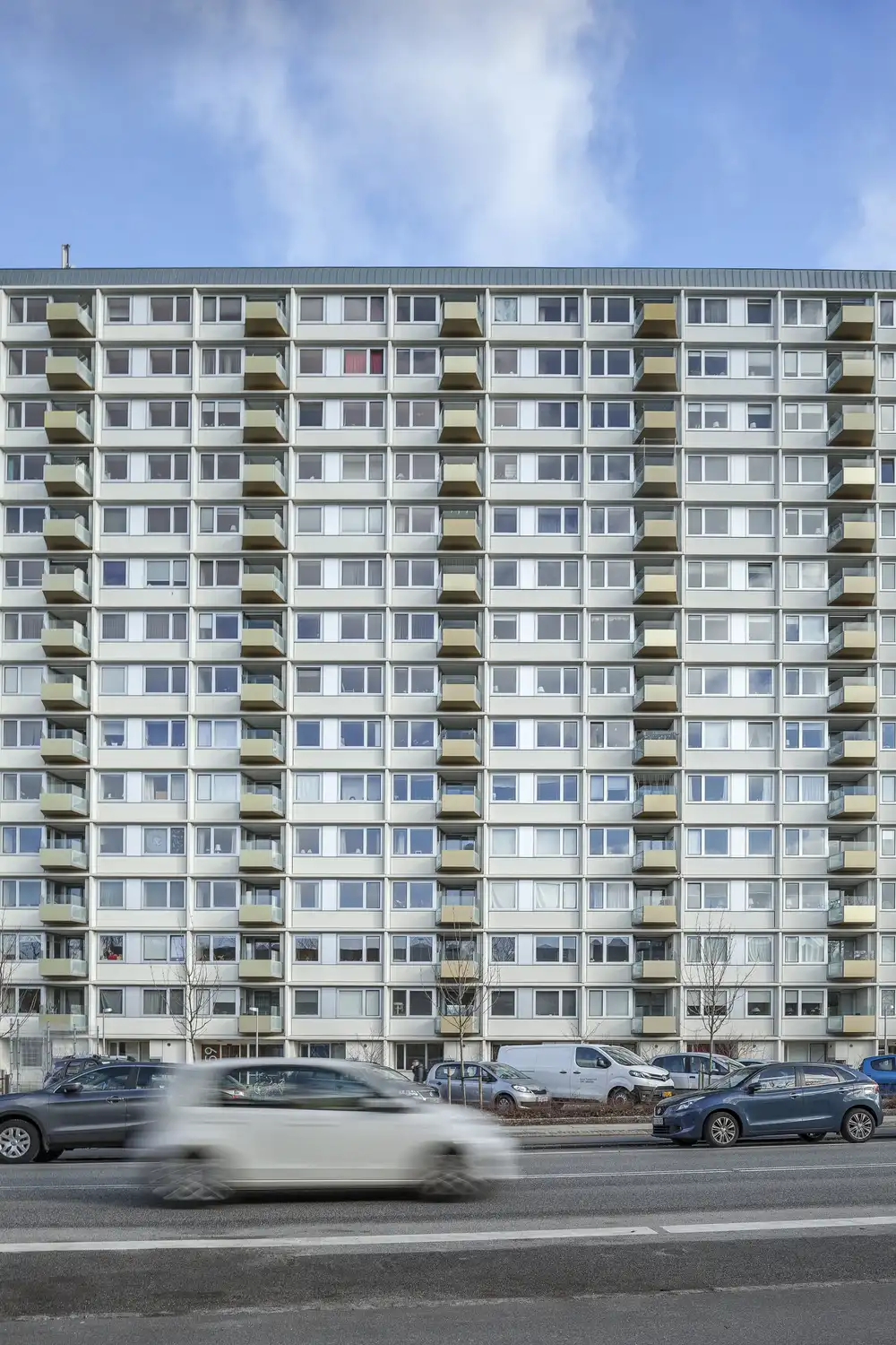 A view of the balconies at Sorgenfrivang in Denmark