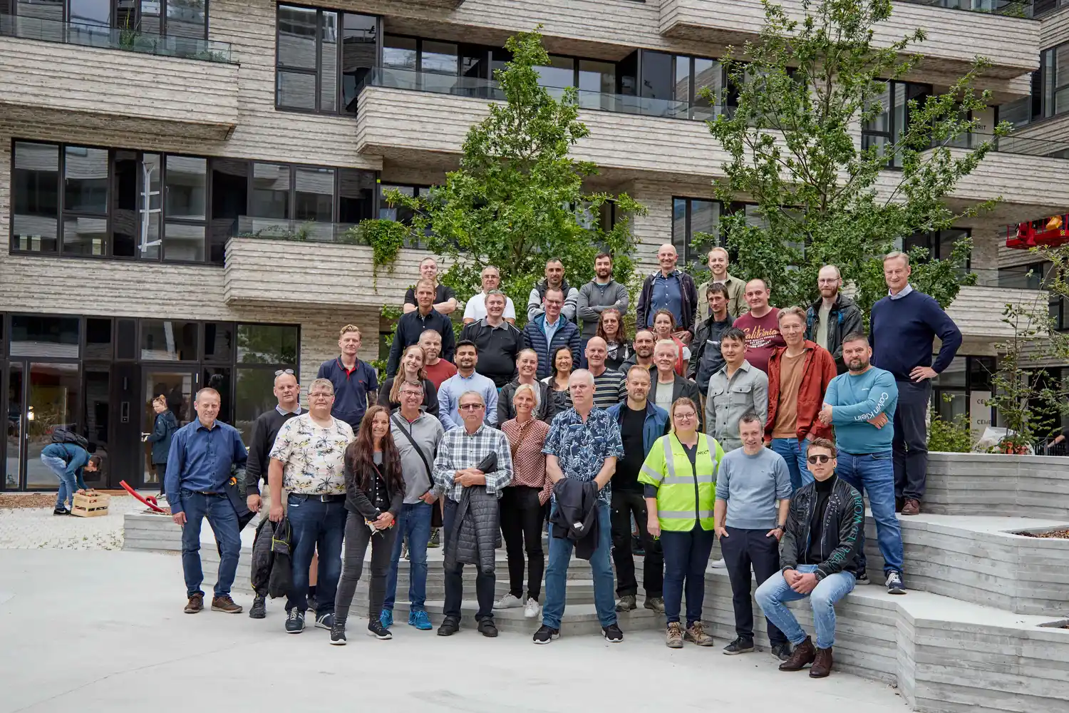 Hi-Con-werknemers buiten het Kronløbsø-project